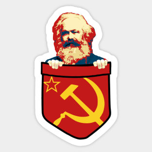 Karl Marx Communism Chest Pocket Sticker